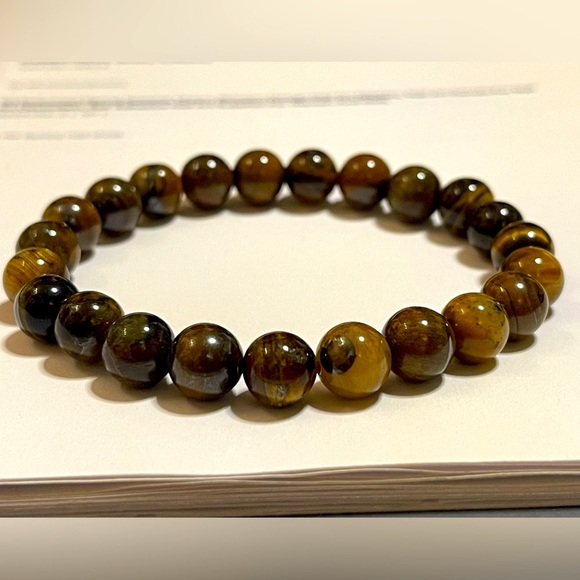 Dragon Eye Healing Stone Handcrafted Beaded Bracelet Stretch String Bracelet. - Picture 4 of 5